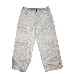 Kensie jeans womens utility cargo capri cropped pants sz 29 stretch